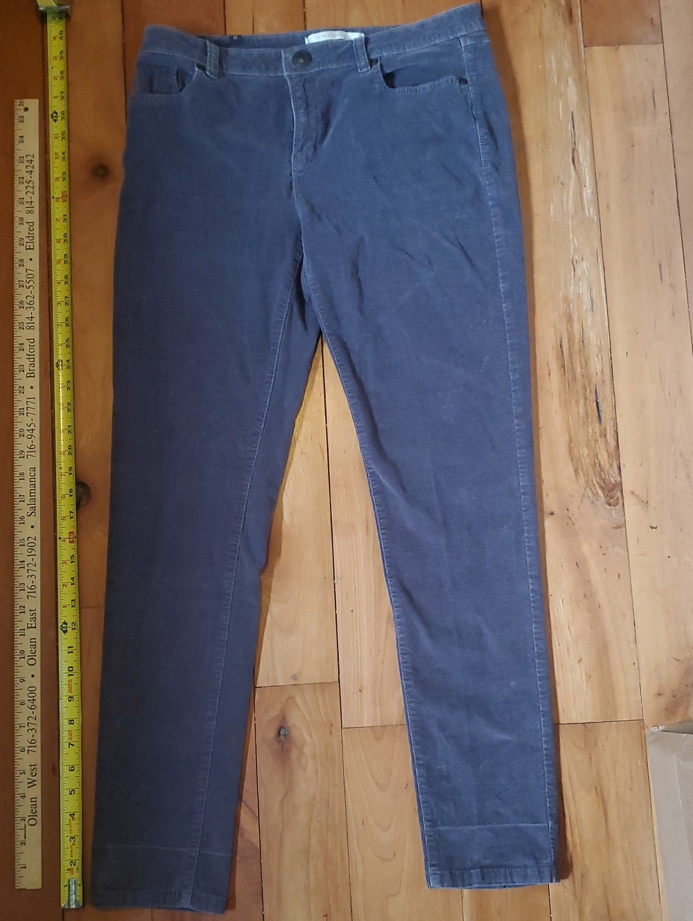 Lauren Conrad Grey Blue Strechy Cords Size 12